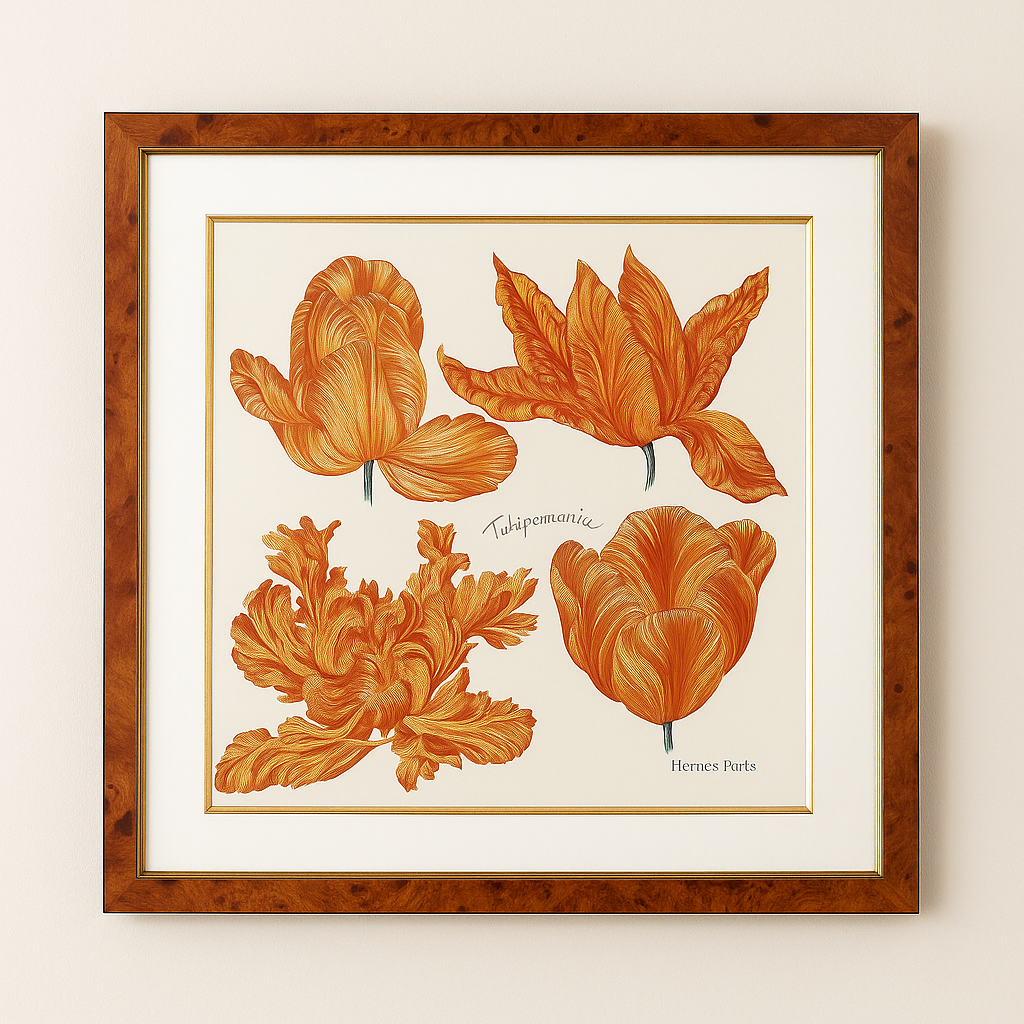 Framed Hermès Scarf – 45 cm