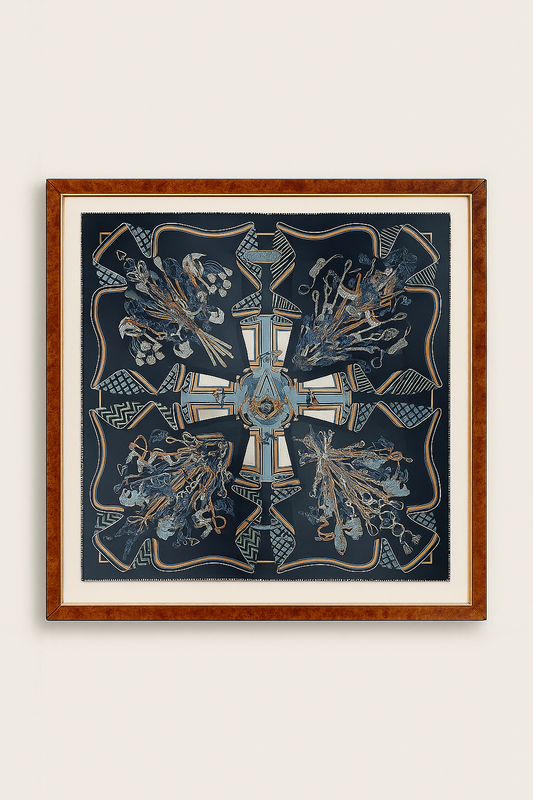 Framed Hermès Scarf – 70 cm